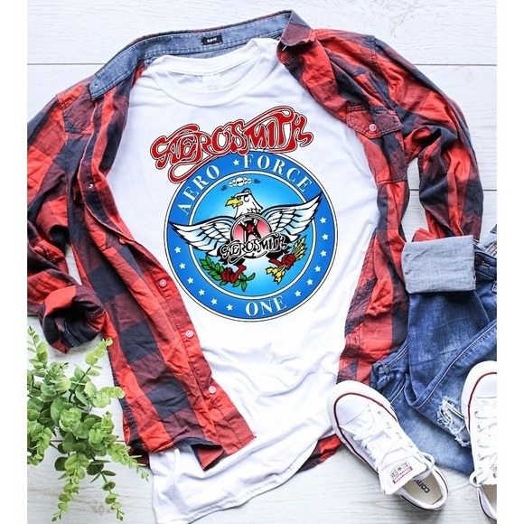 Other - Aerosmith Aero Force One Music Band Retro Unisex T-Shirt, Hard Rock Shirt
